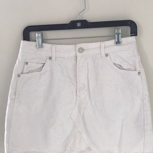White topshop denim mini skirt